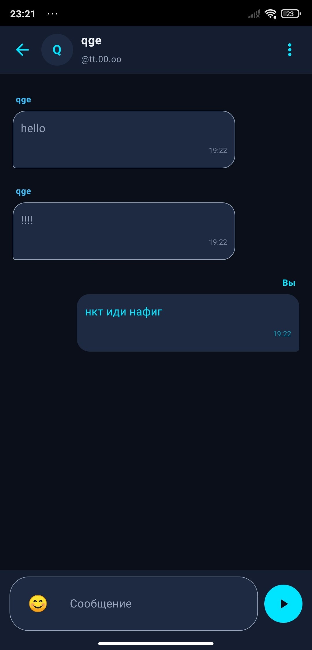 Сообщения, голосовые, реакции, блокировка